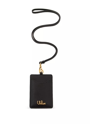 Chloé Iconic leather-plaque cardholder - Black