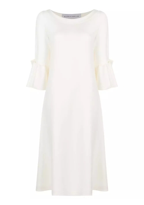 Gloria Coelho ruffle-detail midi dress - White