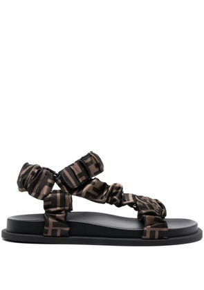 FENDI FF print flat sandals - Neutrals