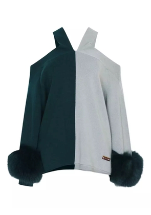 Izaak Azanei criss-cross sweater - Green