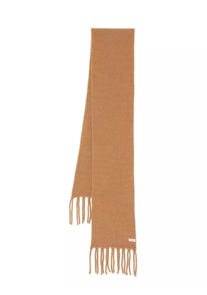 Nanushka ribbed-knit scarf - Brown