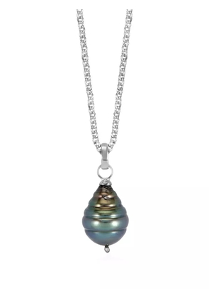 DOWER AND HALL Tahitian pearl pendant necklace - Silver