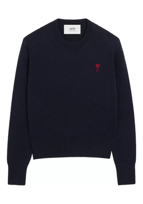 AMI Paris Ami De Coeur wool crew-neck sweater - Blue