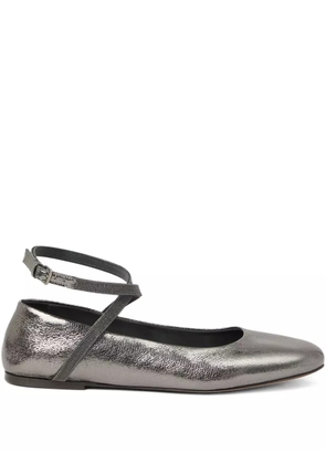 Brunello Cucinelli metallic-effect ballet flats