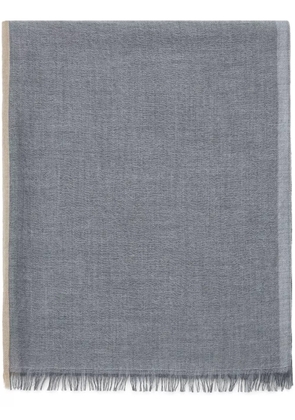 Brunello Cucinelli frayed-edge rectangle-shape scarf - Grey