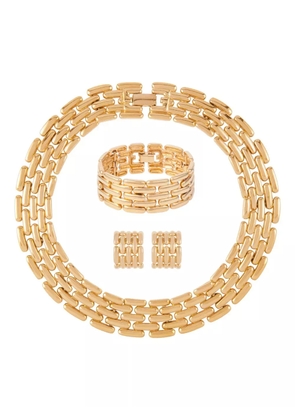 Givenchy Pre-Owned 1980s articulated links necklace bracelet and earrings set - Gold