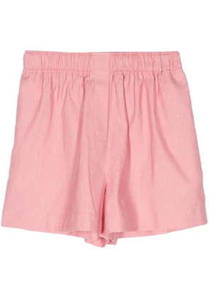 Elie Saab gabardine-weave high-waisted shorts - Pink