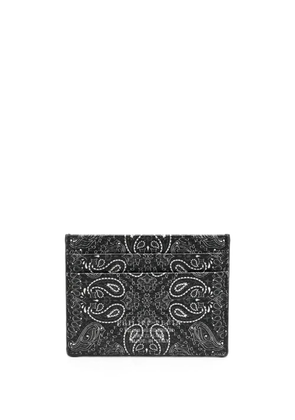 Philipp Plein logo-print leather cardholder - Black