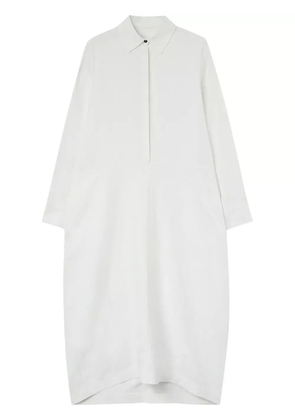 Jil Sander linen long-sleeve shirt dress - White