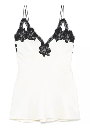Jil Sander lace-detailed tank top - Neutrals