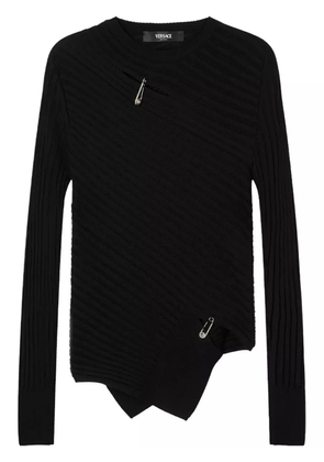 Versace safety-pin sweater - Black