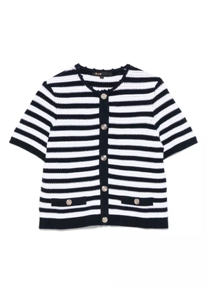 Maje cropped crochet cardigan - White