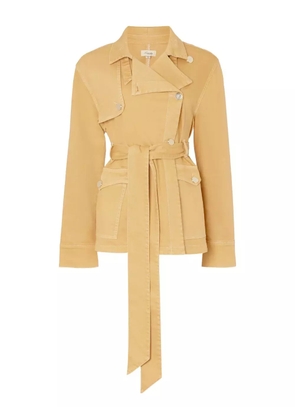 Temperley London belted wrap denim jacket - Brown