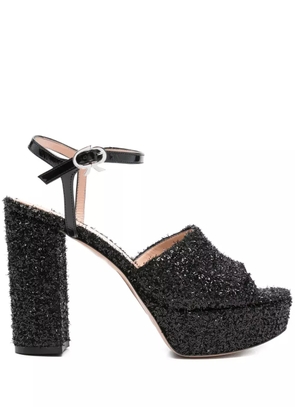 Gianvito Rossi 110mm glitter heeled sandals - Black