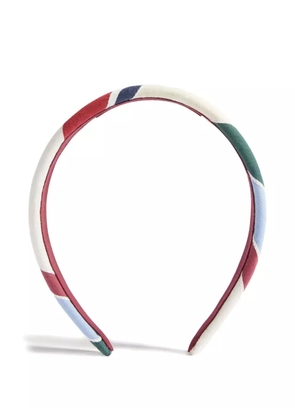 La DoubleJ striped headband - White
