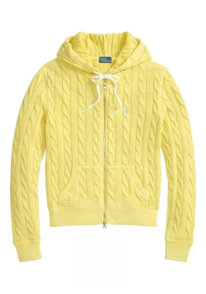 Polo Ralph Lauren cable-knit cotton hoodie - Yellow