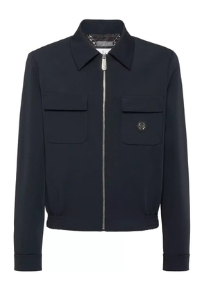 Philipp Plein logo-plaque jacket - Blue