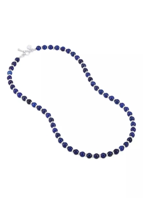 DOWER AND HALL Halo lapis-lazuli beaded necklace - Silver