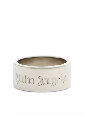 Palm Angels logo band ring - Silver