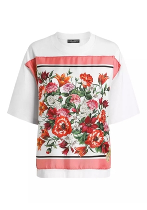 Dolce & Gabbana cotton-silk t-shirt - White