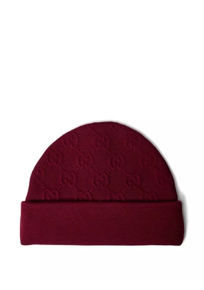Gucci GG-pattern beanie hat - Red