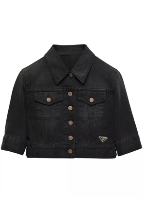 Prada triangle-logo jacket - Black