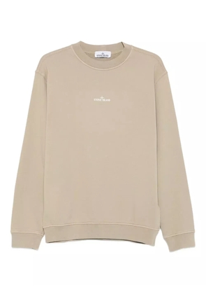 Stone Island 6100018 logo-print cotton sweatshirt - Neutrals