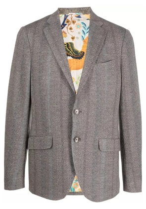 ETRO herringbone tonal striped blazer - Neutrals