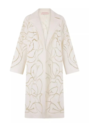 Valentino Garavani floral coat - White