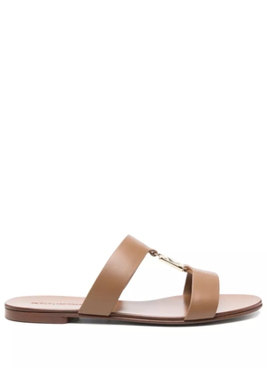 Dolce & Gabbana leather slides - Brown