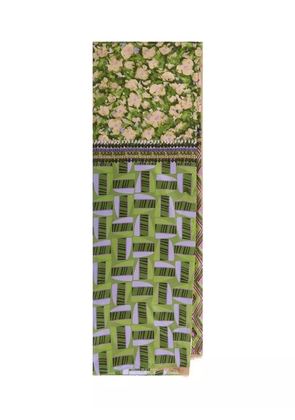 MALIPARMI floral geometric print scarf - Green
