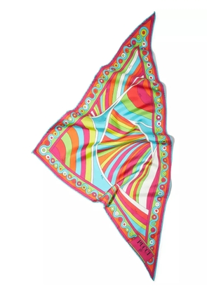 PUCCI Iride and Onde-print silk scarf - Red