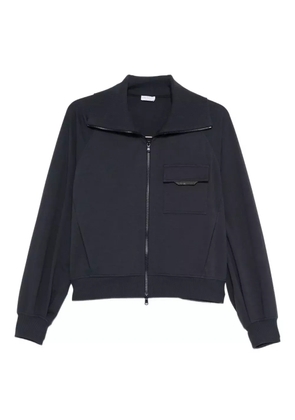 Brunello Cucinelli zip-fastening patch-pocket top - Blue