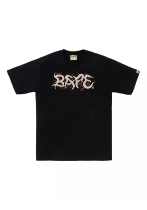A BATHING APE® Camo logo-print T-shirt - Black
