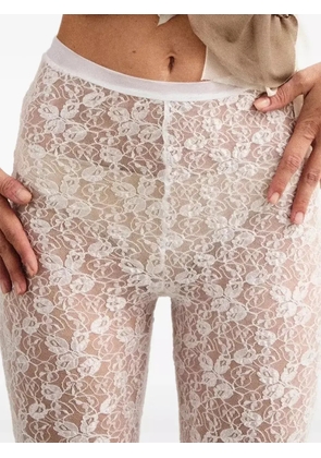 Oh Carla lace flared trousers - White