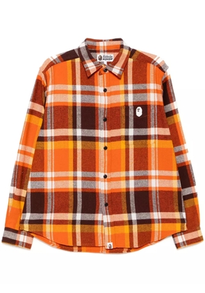 A BATHING APE® checked shirt - Orange