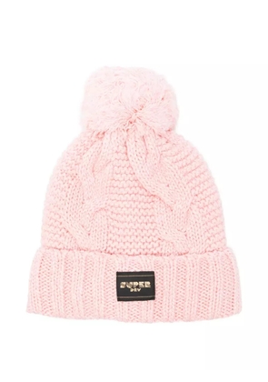 Superdry pom-pom cable-knit beanie - Pink