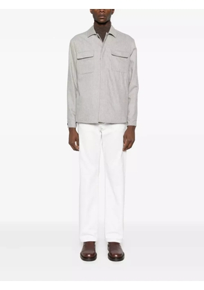 Eleventy flap-pockets buttoned shirt jacket - Grey