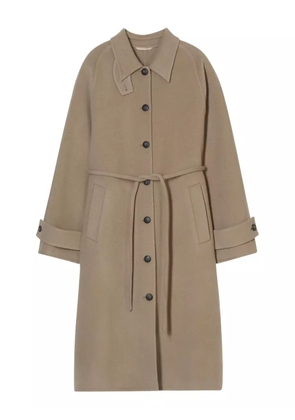 Closed belted coat - Brown