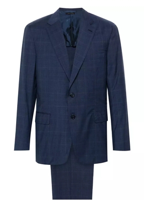 Brioni checked single-breasted suit - Blue