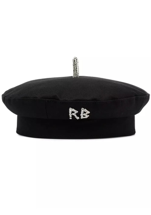 Ruslan Baginskiy crystal-logo cotton beret - Black