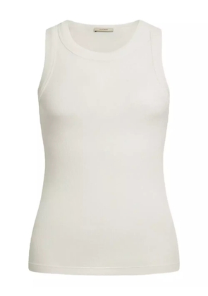 12 STOREEZ ribbed tank top - White