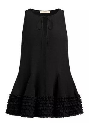 12 STOREEZ keyhole ruffled dress - Black