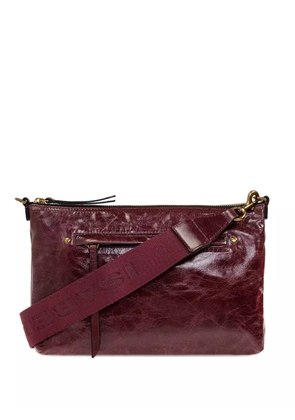 ISABEL MARANT leather logo-strap tote bag - Red