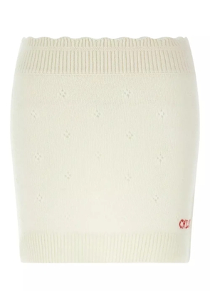 Chloé jacquard-logo knitted mini skirt - Neutrals