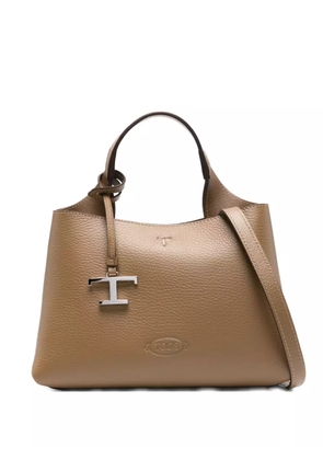 Tod's leather T-logo tote bag - Green