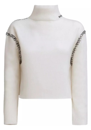 Marni decorative-stitching jumper - White