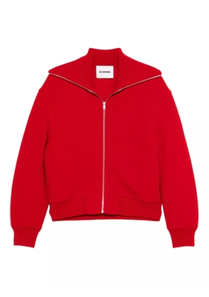 Jil Sander high-neck zip-up jacket - Red