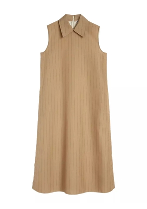 Jil Sander pinstriped midi dress - Neutrals