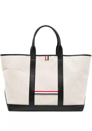 Thom Browne medium RWB-stripe tote bag - Neutrals
